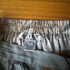 Citron Silk Floral Pants